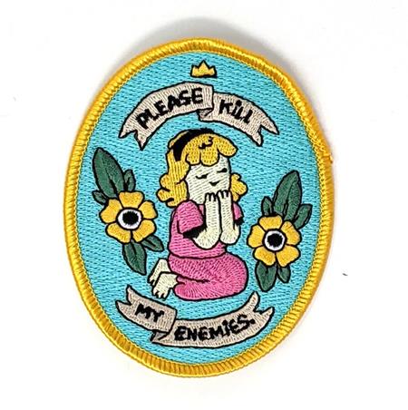 PLEASE KILL MY ENEMIES EMBROIDERED PATCH