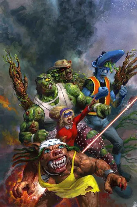 TOXIC AVENGER COMICS #3 CVR C FRED HARPER EXCLUSIVE TRADING CARD BY ROB STEEN VAR (MR) Ahoy