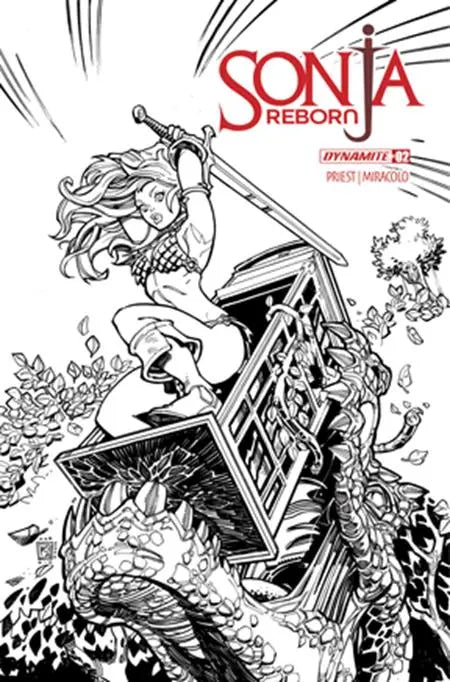 SONJA REBORN #2 CVR H INCENTIVE 1:10 CHAD HARDIN LINE ART VARIANT DYNAMITE Entertainment