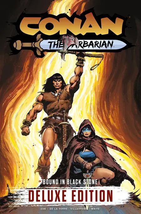 CONAN THE BARBARIAN BOUND IN BLACK STONE DELUXE EDITION HC VOL 01 REGULAR EDITION ROBERTO DE LA TORRE (MR) Titan Comics