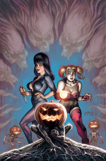 HARLEY QUINN X ELVIRA #1 CVR T INCENTIVE 1:30 JOSEPH MICHAEL LINSNER VIRGIN VAR DYNAMITE Entertainment