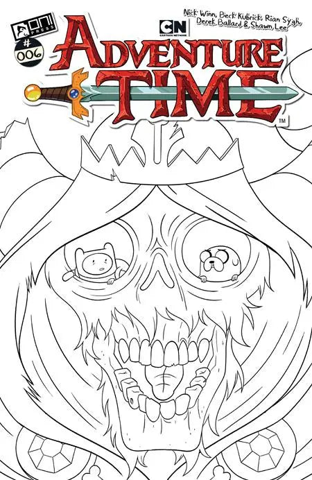 ADVENTURE TIME (2025) #6 CVR F INCENTIVE 1:50 NICK WINN B&W VAR Oni Press