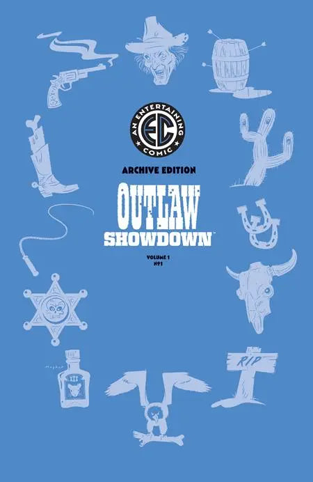 EC OUTLAW SHOWDOWN #1 CVR F INC 1:50 RIAN HUGHES EC ARCHIVE EDITION VAR Oni Press
