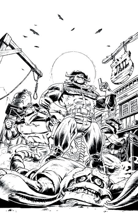 WILD WEST COW-BOYS OF MOO MESA #3 (OF 4) CVR E INCENTIVE 1:20 ANDREW KRAHNKE B&W VAR Oni Press