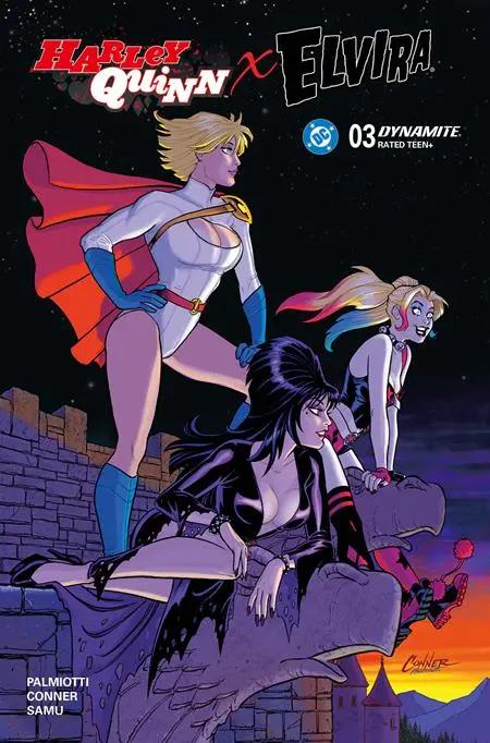 HARLEY QUINN X ELVIRA #3 CVR G INC 1:10 AMANDA CONNER NIGHT ORIGINAL VAR DYNAMITE Entertainment