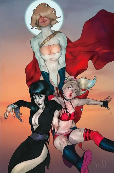 HARLEY QUINN X ELVIRA #3 CVR H INC 1:10 BEN CALDWELL VIRGIN VAR DYNAMITE Entertainment
