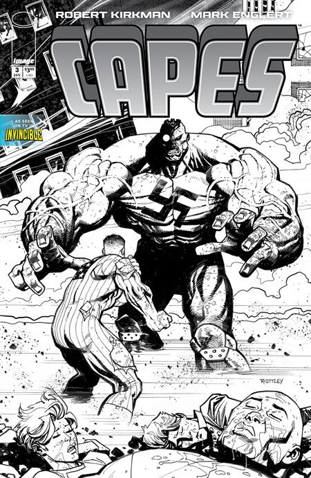 CAPES #3 CVR E INC 1:50 RYAN OTTLEY B&W VAR Image Comics