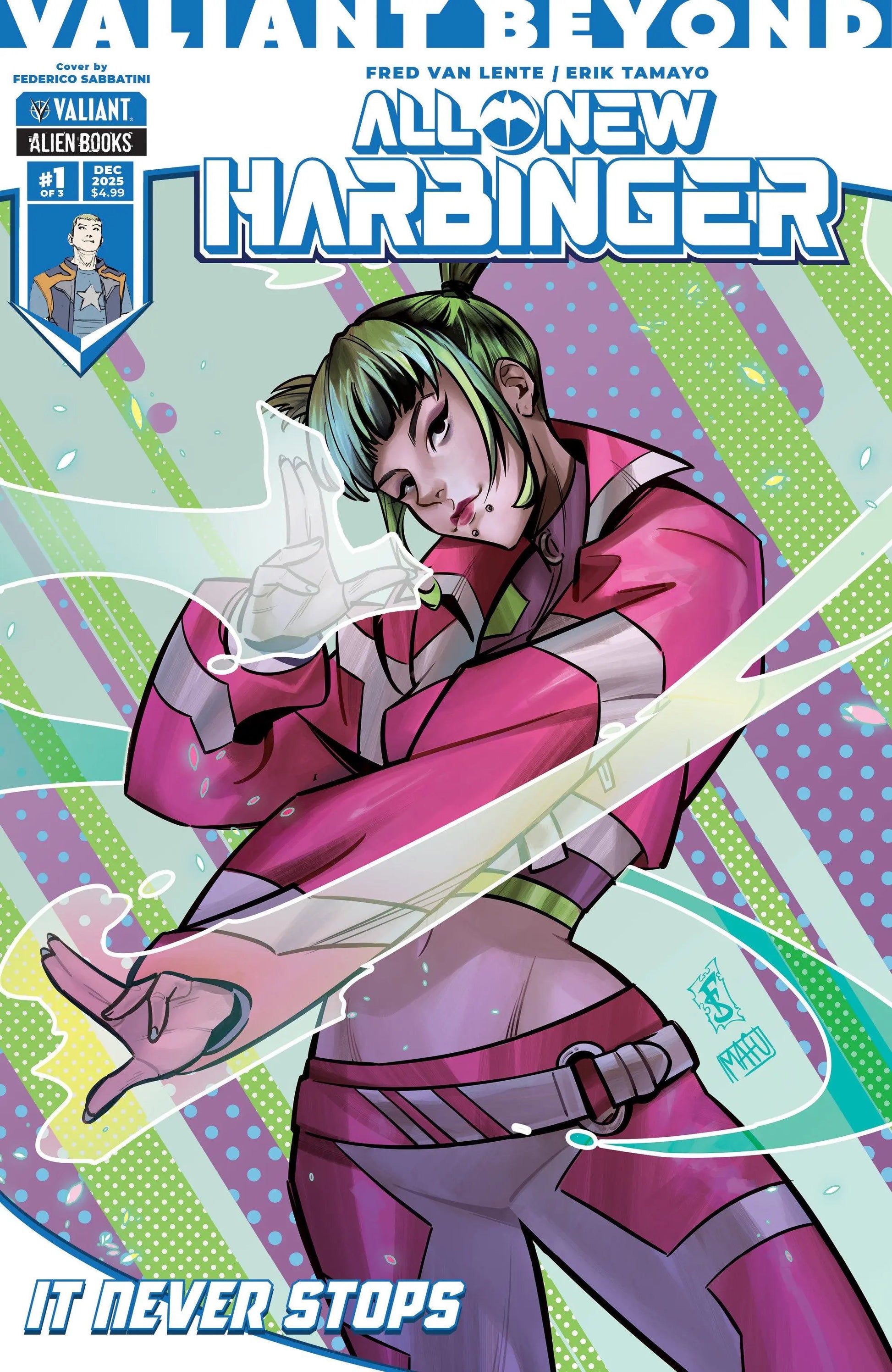 Valiant Beyond: All-New Harbinger #4--It Never Stops #1 Variant B (Sabbatini) IDW Publishing