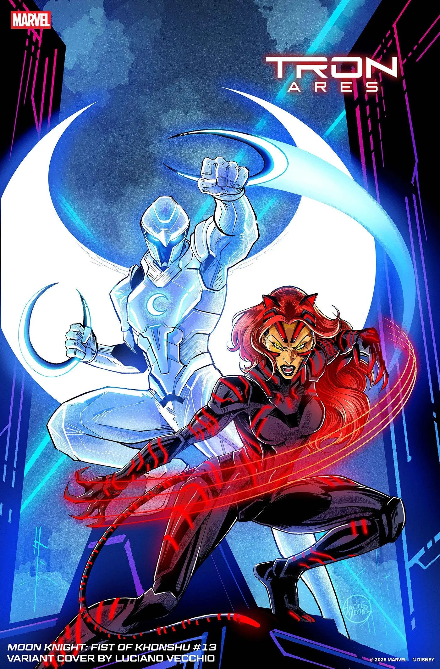 MOON KNIGHT: FIST OF KHONSHU #13 LUCIANO VECCHIO TRON: ARES VARIANT Marvel