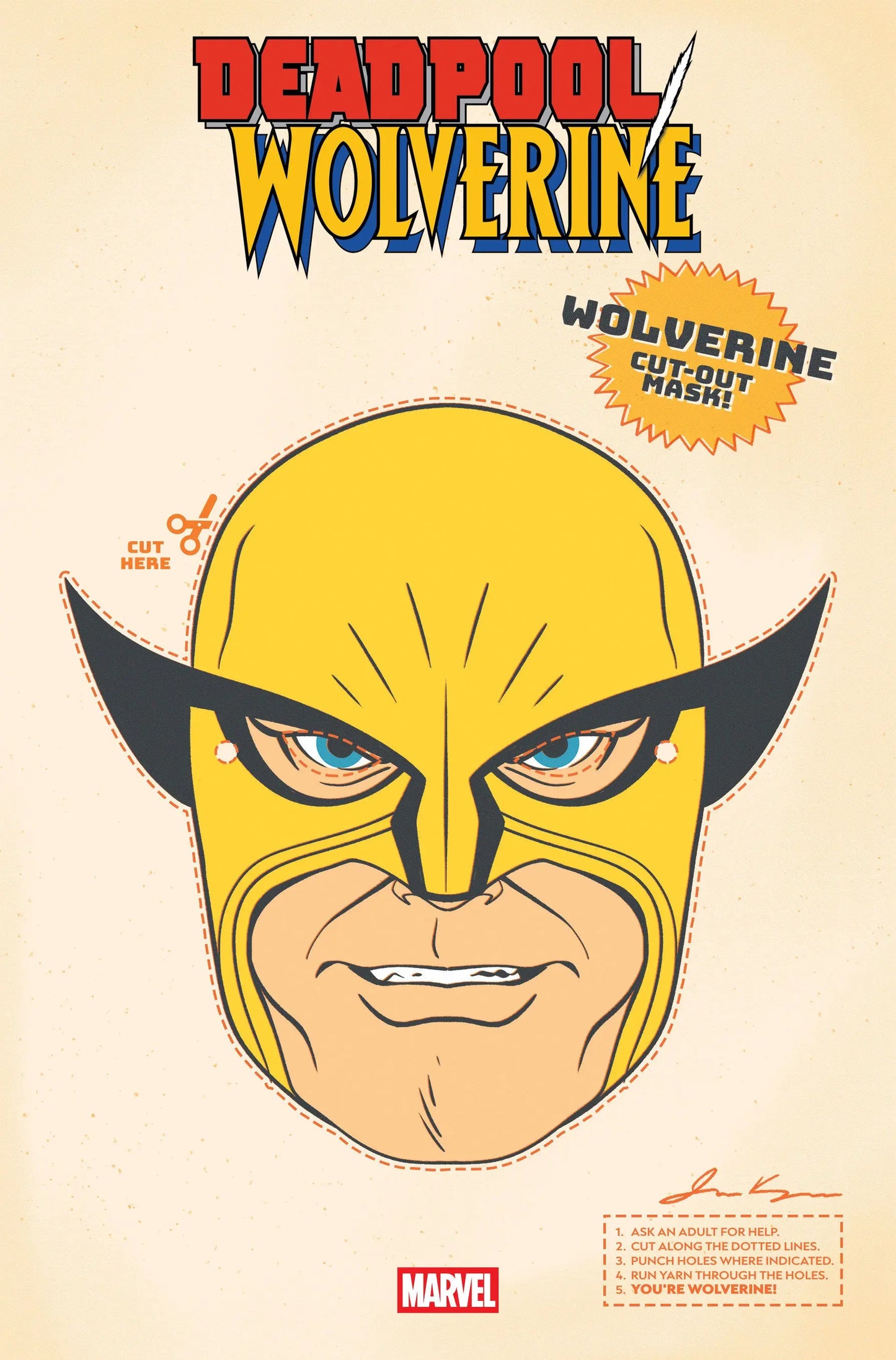DEADPOOL/WOLVERINE #9 RETRO HALLOWEEN MASK VARIANT Marvel