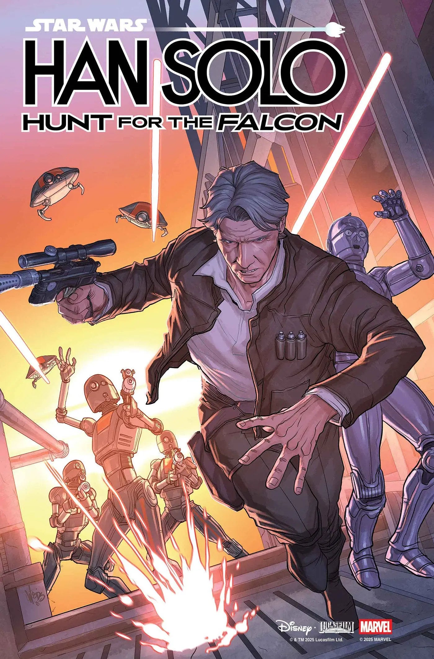 STAR WARS: HAN SOLO - HUNT FOR THE FALCON #1 PETE WOODS VARIANT Marvel