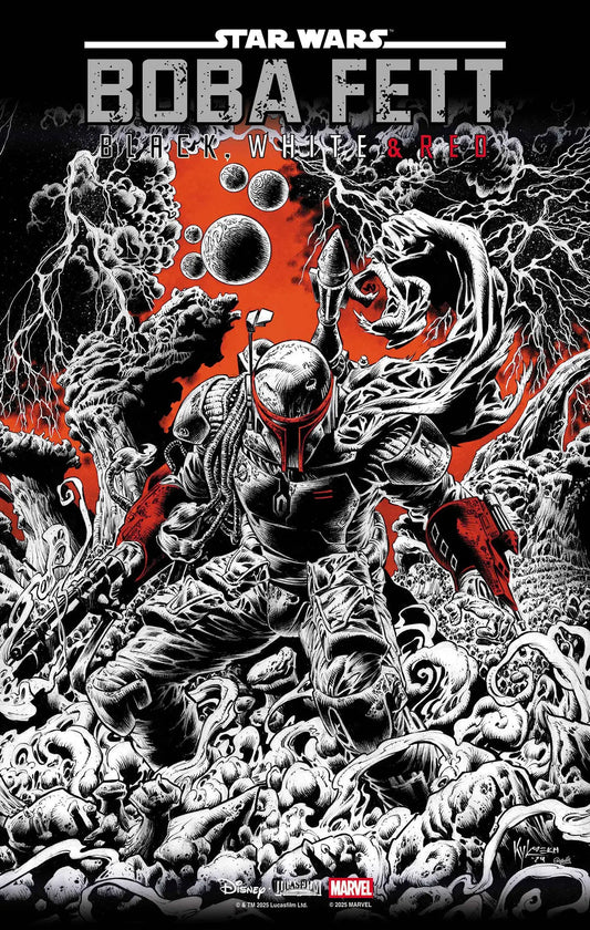 STAR WARS: BOBA FETT - BLACK, WHITE & RED #2 KYLE HOTZ INCENTIVE VARIANT 1:25 Marvel