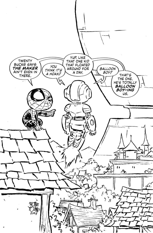 ULTIMATE ENDGAME #1 SKOTTIE YOUNG BLACK AND WHITE VIRGIN INCENTIVE VARIANT 1:100 Marvel