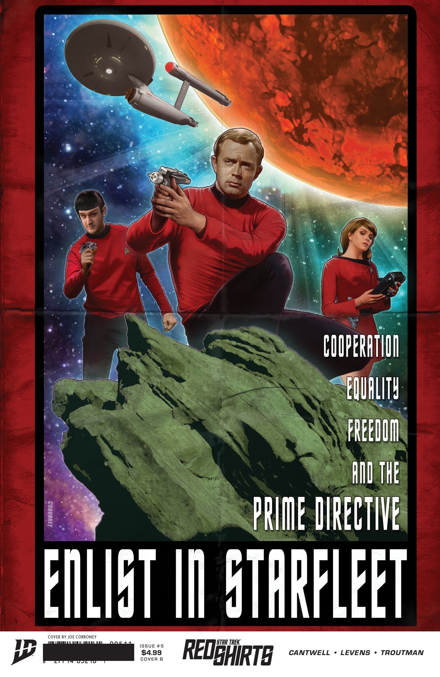 Star Trek: Red Shirts #5 Variant B (Corroney Federation Recruitment) IDW Publishing