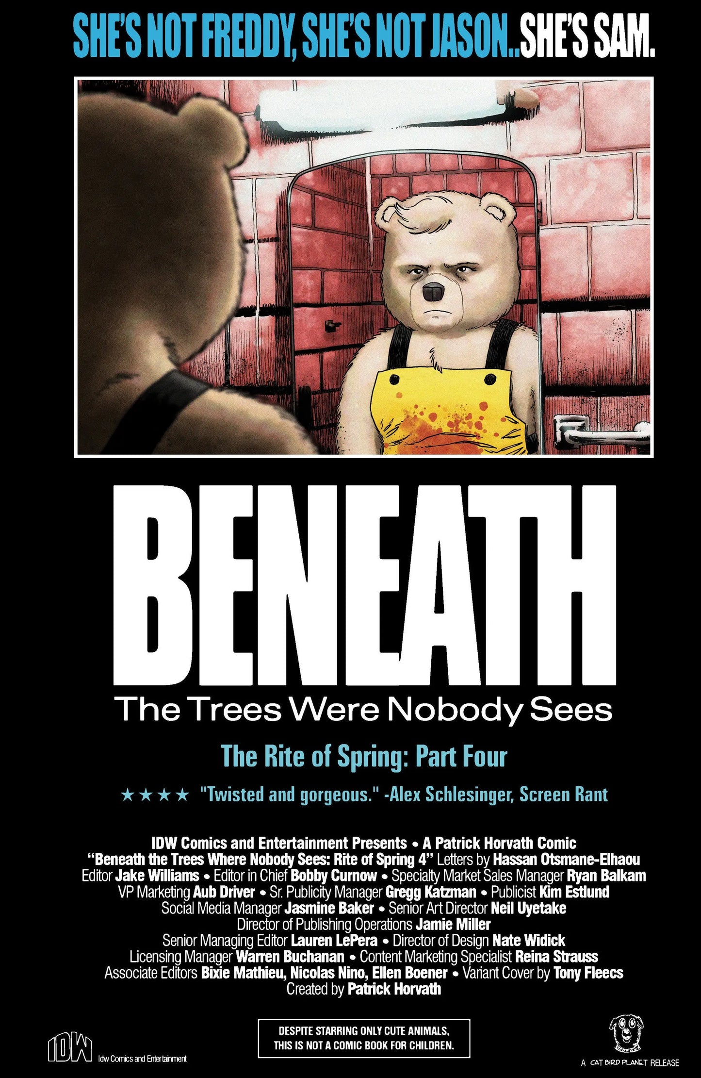 Beneath the Trees Where Nobody Sees: Rite of Spring #4 Variant B (Fleecs Movie Homage Cover) IDW Publishing