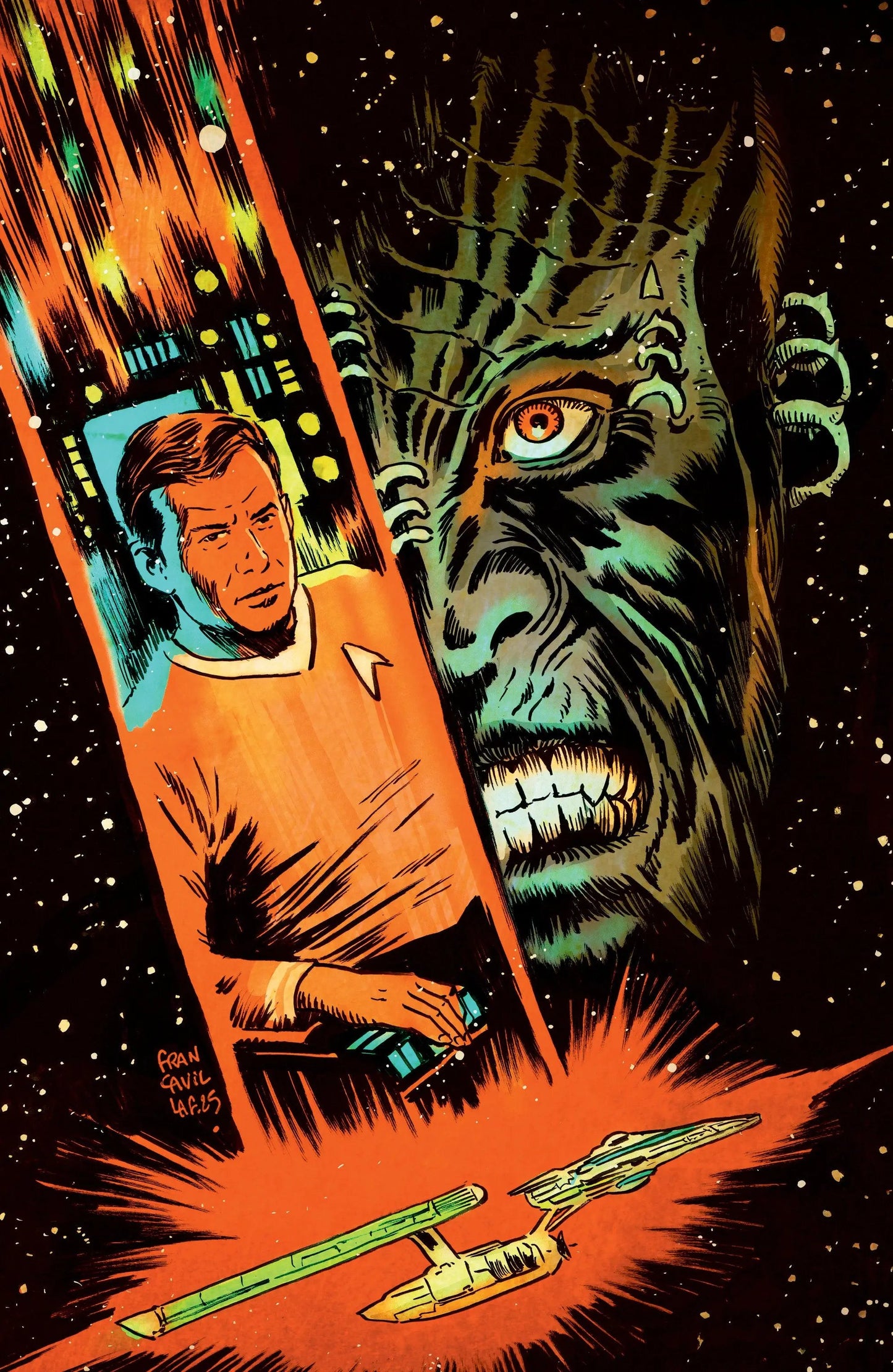 Star Trek: The Last Starship #3 Variant RI (15) (Francavilla Full Art) 1:15 IDW Publishing