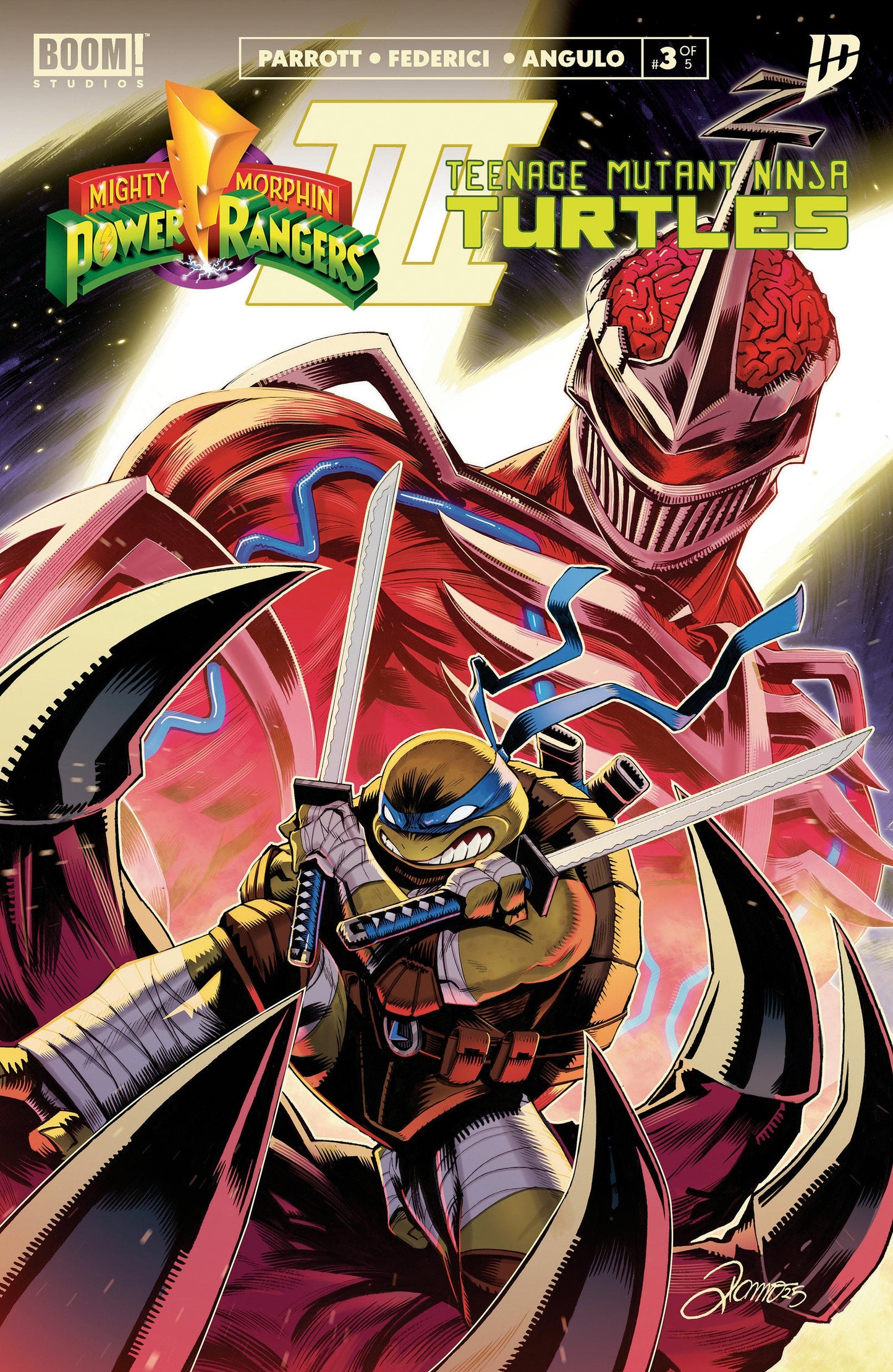 Mighty Morphin Power Rangers/Teenage Mutant Ninja Turtles III #3 A Main (Dressed, Zonno) Boom Entertainment