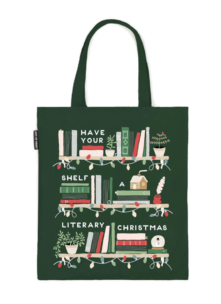 Have Your Shelf a Literary Christmas Tote Bag Out of Print