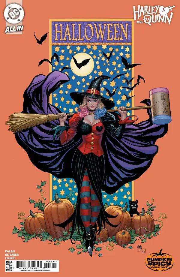 HARLEY QUINN #55 CVR E FRANK CHO PUMPKIN SPICY CARD STOCK VAR DC Comics