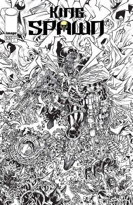 KING SPAWN #55 CVR B HARVEY TOLIBAO B&W VAR