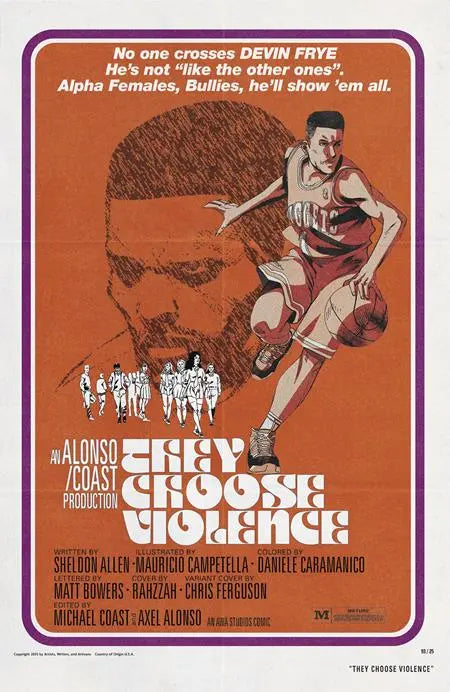 THEY CHOOSE VIOLENCE #4 (OF 5) CVR B CHRIS FERGUSON & MAURICIO CAMPETELLA BLAXPLOITATION FILM HOMAGE VAR (MR) AWA Studios