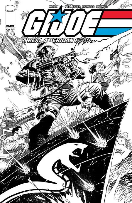 GI JOE A REAL AMERICAN HERO #320 CVR B ANDY KUBERT B&W VAR Image Comics