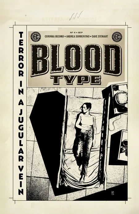 EC BLOOD TYPE #4 (OF 4) CVR D INCENTIVE 1:20 ANDREA SORRENTINO B&W ARTIST EDITION VARIANT Oni Press