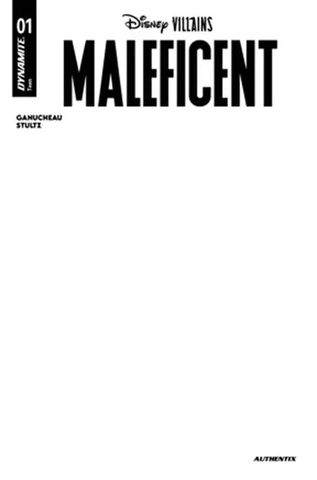 DISNEY VILLAINS MALEFICENT #1 CVR E BLANK AUTHENTIX VAR DYNAMITE Entertainment
