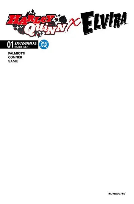 HARLEY QUINN X ELVIRA #1 CVR J BLANK AUTHENTIX VAR DYNAMITE Entertainment