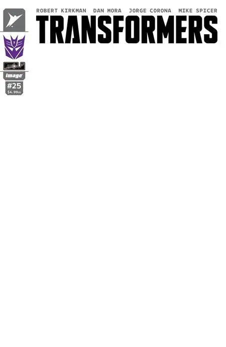 TRANSFORMERS #25 CVR H BLANK SKETCH DECEPTICON VAR Image Comics