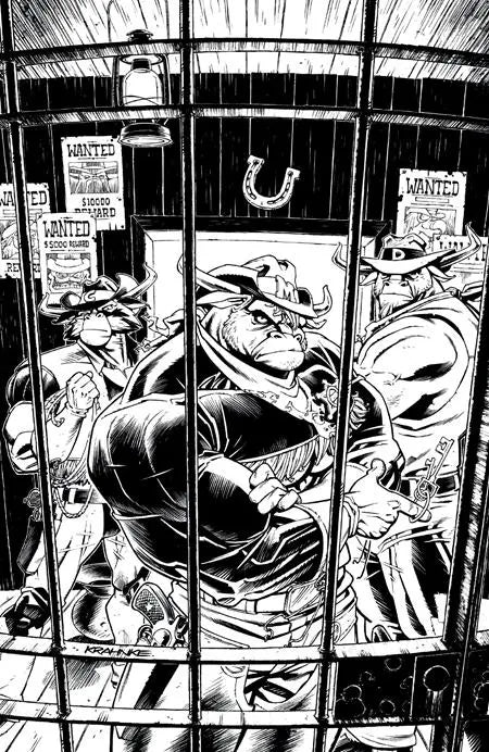 WILD WEST COW-BOYS OF MOO MESA #2 (OF 4) CVR E INCENTIVE 1:20 ANDREW KRAHNKE B&W VAR Oni Press