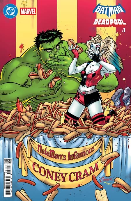 DC MARVEL BATMAN DEADPOOL #1 (ONE SHOT) CVR F AMANDA CONNER HARLEY QUINN HULK CARD STOCK VAR DC Comics