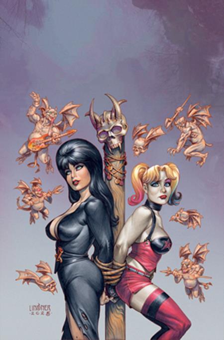 HARLEY QUINN X ELVIRA #2 CVR Q INCENTIVE 1:20 JOSEPH MICHAEL LINSNER VIRGIN VAR DYNAMITE Entertainment