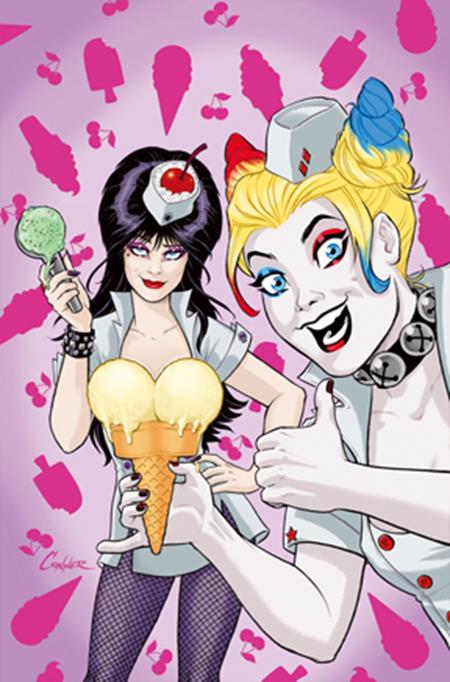 HARLEY QUINN X ELVIRA #2 CVR S INCENTIVE 1:25 AMANDA CONNER ICE CREAM VIRGIN VAR DYNAMITE Entertainment