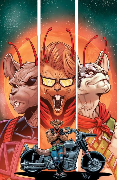 BIKER MICE FROM MARS (2025) #6 CVR D INCENTIVE 1:20 JORDI TARAGONA B&W FULL ART VAR Oni Press