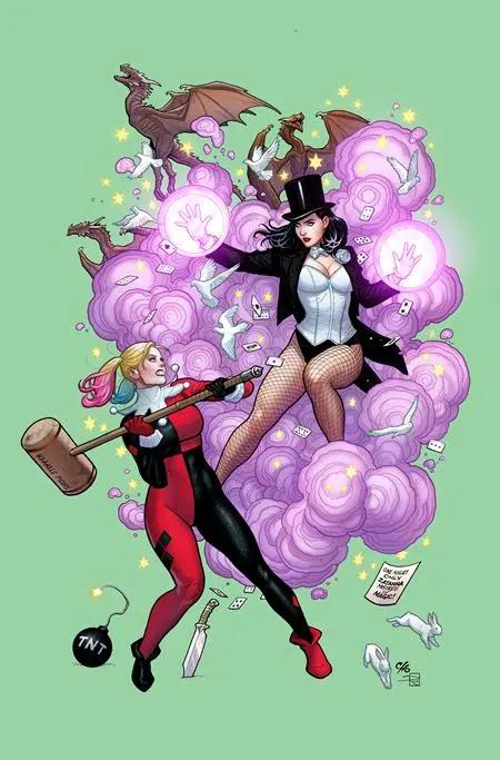 DC K.O. HARLEY QUINN VS ZATANNA #1 (ONE SHOT) CVR B FRANK CHO CARD STOCK VAR DC Comics