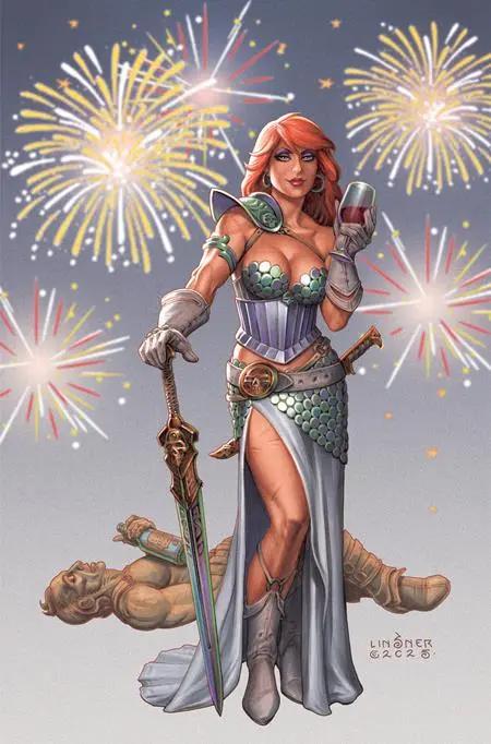 RED SONJA NEW YEARS SPECIAL 2025 #1 (ONE SHOT) CVR F INC 1:10 JOSEPH MICHAEL LINSNER VIRGIN VAR DYNAMITE Entertainment
