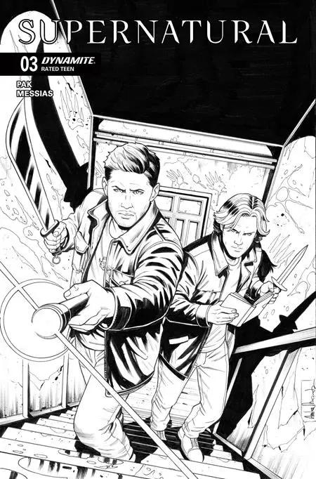 SUPERNATURAL #3 CVR F INC 1:10 ANDREA BROCCARDO LINE ART VAR DYNAMITE Entertainment