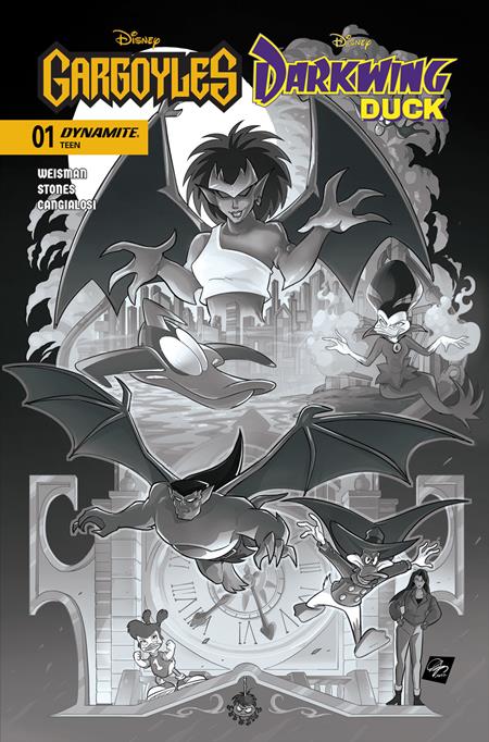 GARGOYLES DARKWING DUCK #1 CVR J INC 1:15 CIRO CANGIALOSI LINE ART VAR DYNAMITE Entertainment