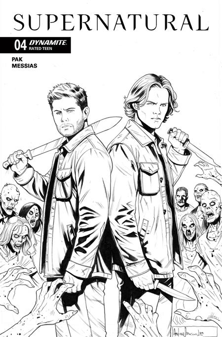 SUPERNATURAL #4 CVR F INC 1:10 ANDREA BROCCARDO LINE ART VAR DYNAMITE Entertainment