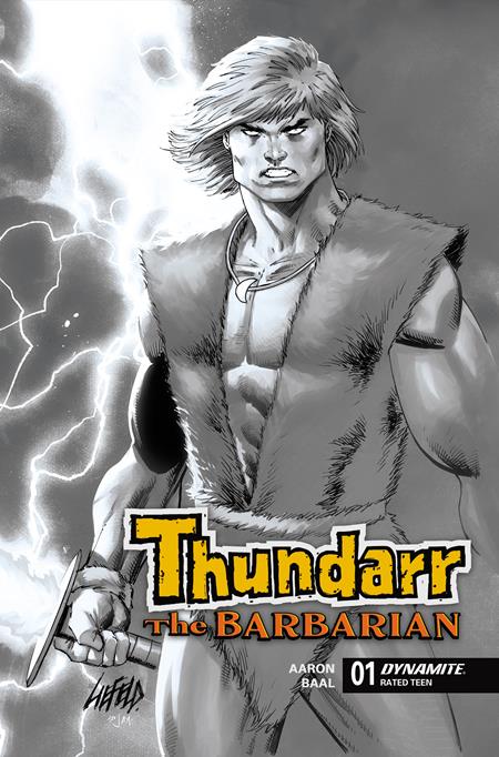 THUNDARR THE BARBARIAN #1 CVR M INC 1:15 ROB LIEFELD LINE ART VAR DYNAMITE Entertainment