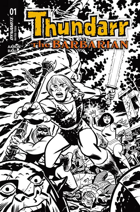 THUNDARR THE BARBARIAN #1 CVR N INC 1:20 MICHAEL CHO LINE ART VAR DYNAMITE Entertainment