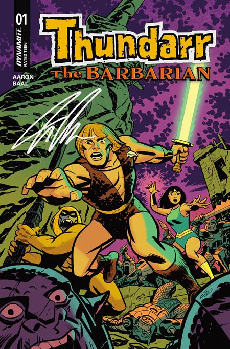 THUNDARR THE BARBARIAN #1 CVR S INC 1:100 MICHAEL CHO SIGNED BY JASON AARON VAR DYNAMITE Entertainment