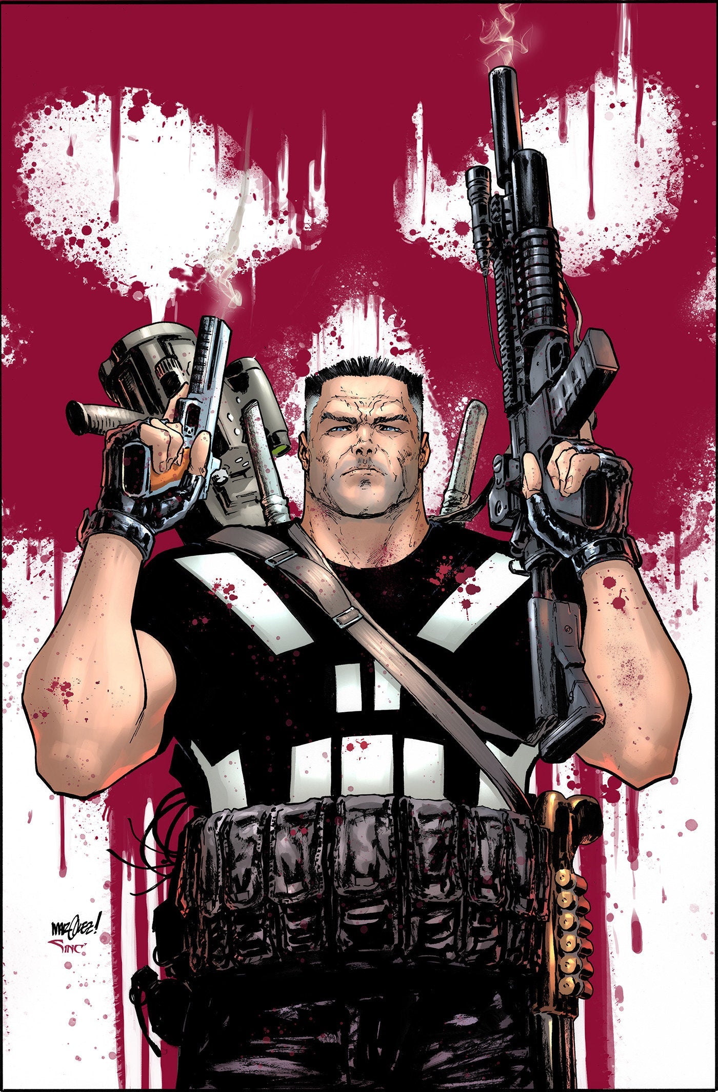 MARVEL KNIGHTS: PUNISHER #1 DAVID MARQUEZ RATIO VIRGIN INCENTIVE 2ND PRINTING VARIANT 1:25 Marvel