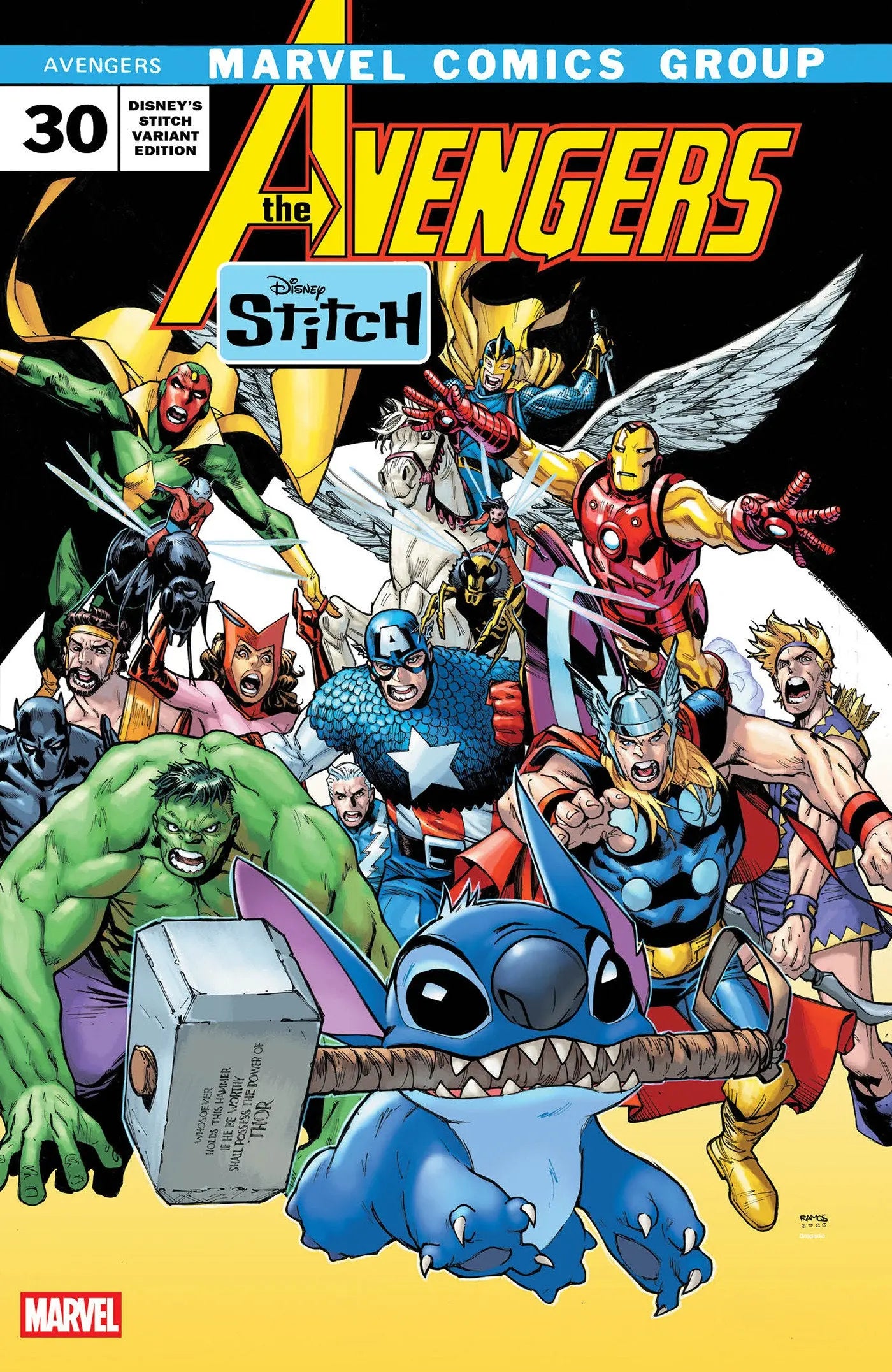AVENGERS #30 HUMBERTO RAMOS DISNEY STITCH VARIANT Marvel