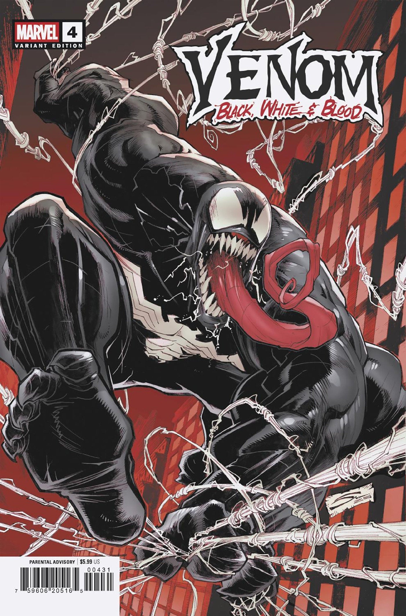 VENOM: BLACK, WHITE & BLOOD #4 GERARDO SANDOVAL VARIANT Marvel