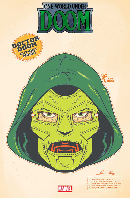 ONE WORLD UNDER DOOM #7 RETRO HALLOWEEN MASK VARIANT Marvel