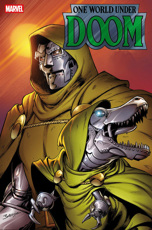 ONE WORLD UNDER DOOM #9 MARK BAGLEY DOOMASAUR VARIANT Marvel