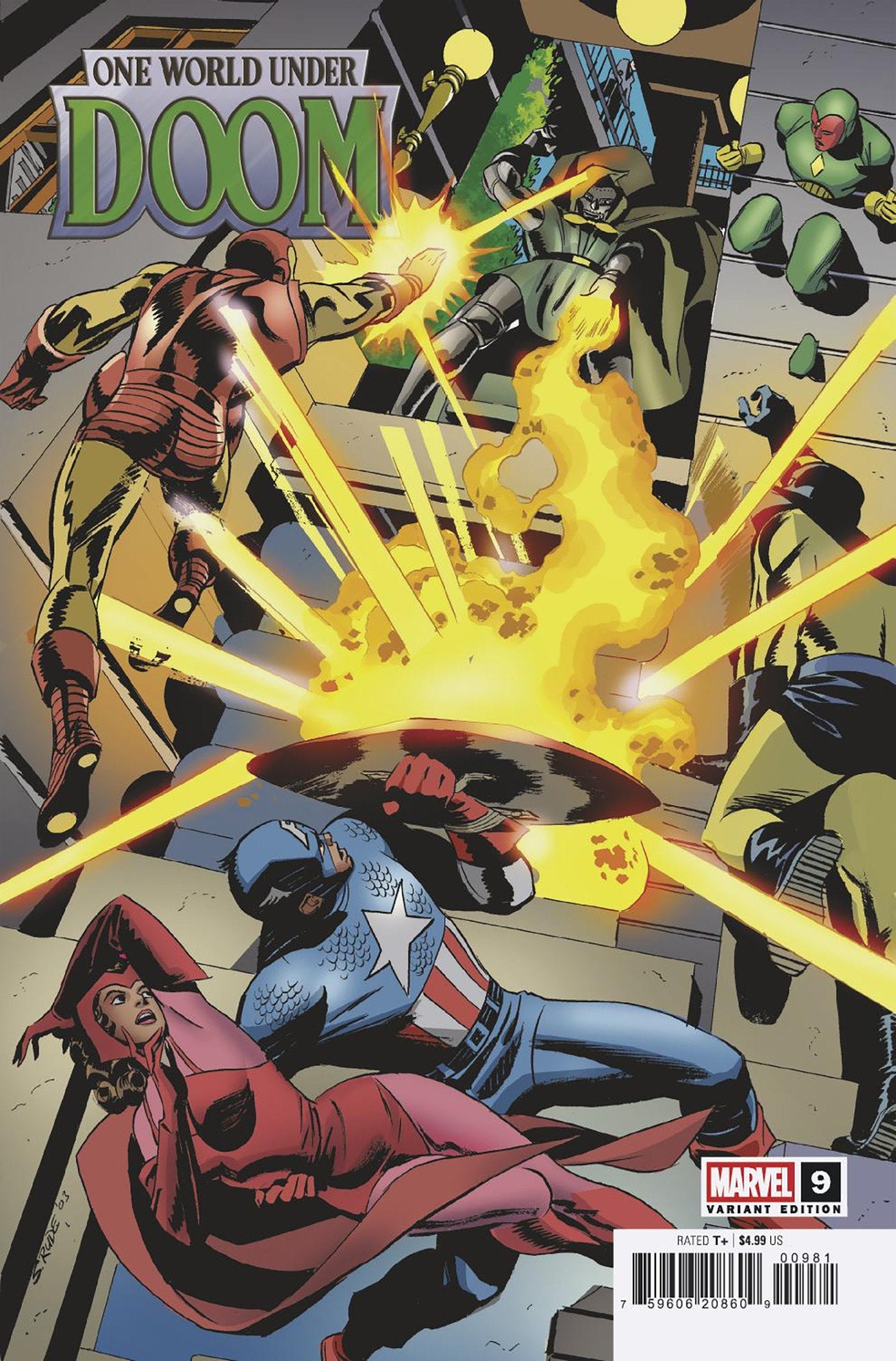 ONE WORLD UNDER DOOM #9 STEVE RUDE VARIANT Marvel