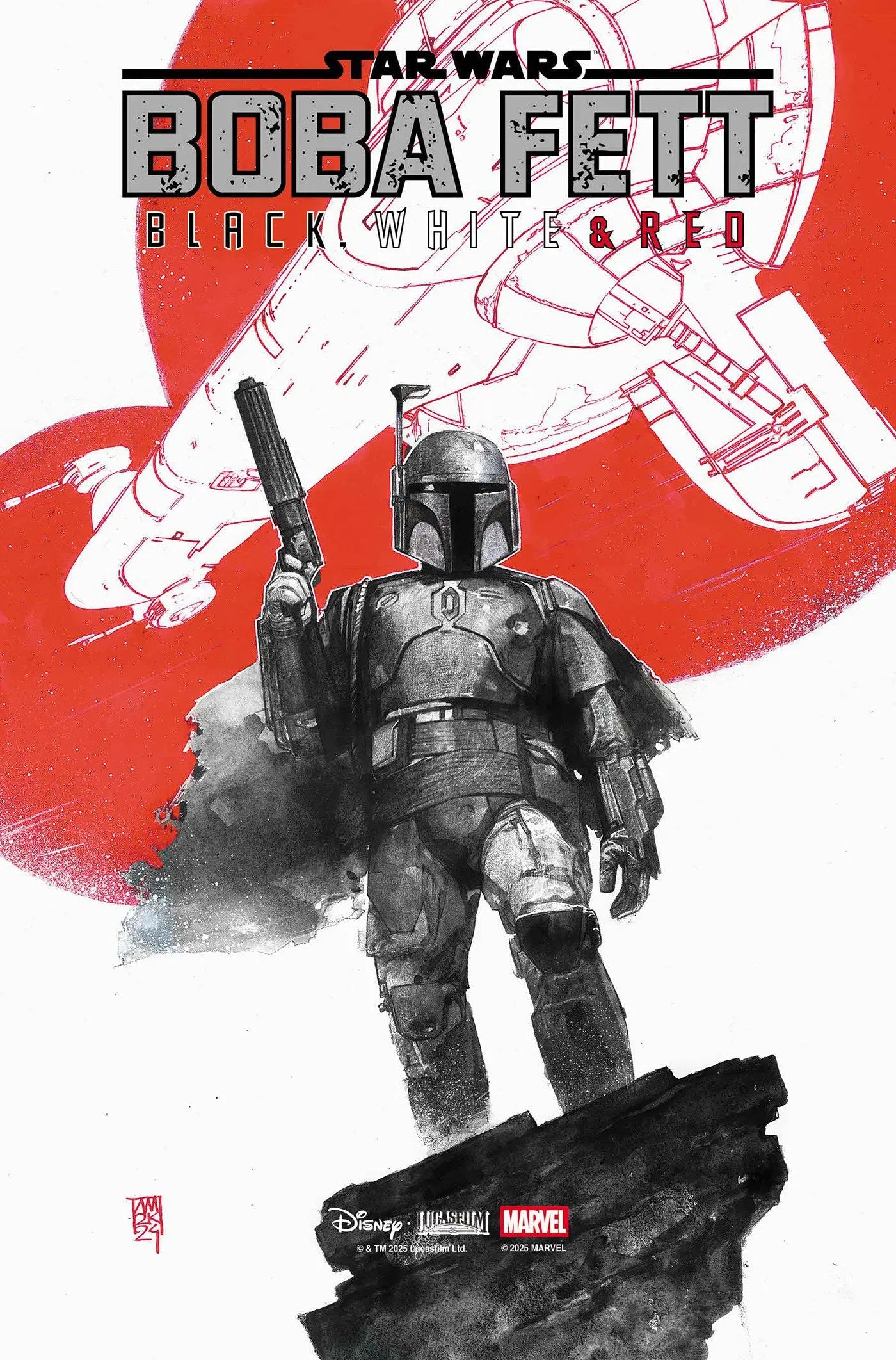 STAR WARS: BOBA FETT - BLACK, WHITE & RED #1 Marvel